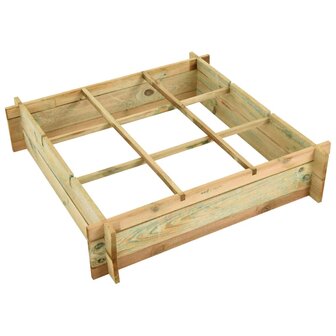 Plantenbak verhoogd 90x90x20 cm ge&iuml;mpregneerd hout 3