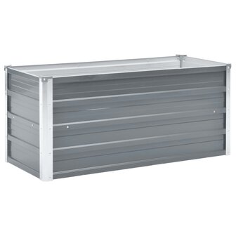 Plantenbak verhoogd 100x40x45 cm gegalvaniseerd staal grijs 2