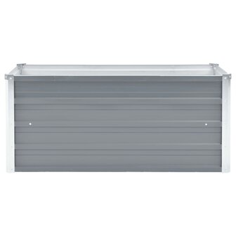 Plantenbak verhoogd 100x40x45 cm gegalvaniseerd staal grijs 3