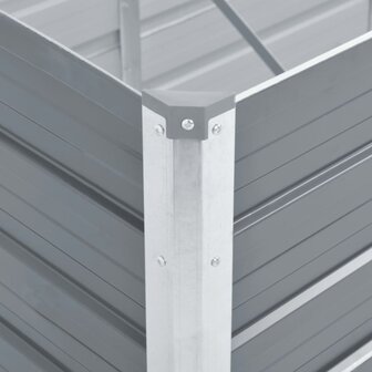 Plantenbak verhoogd 100x40x45 cm gegalvaniseerd staal grijs 5