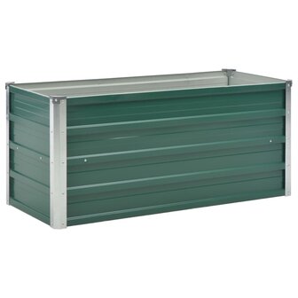 Plantenbak verhoogd 100x40x45 cm gegalvaniseerd staal groen 2
