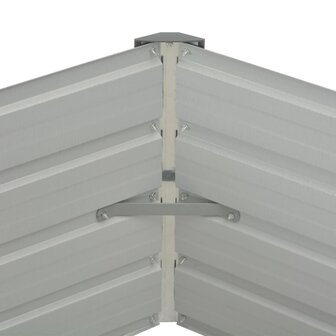 Plantenbak verhoogd 129x129x46 cm gegalvaniseerd staal bruin 5