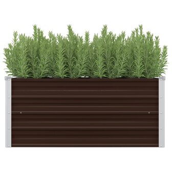 Plantenbak verhoogd 100x40x45 cm gegalvaniseerd staal bruin 1