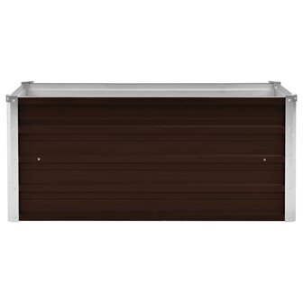 Plantenbak verhoogd 100x40x45 cm gegalvaniseerd staal bruin 3