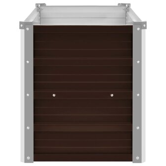 Plantenbak verhoogd 100x40x45 cm gegalvaniseerd staal bruin 4