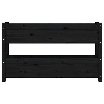 Plantenbak 112x25x66 cm massief grenenhout zwart 5