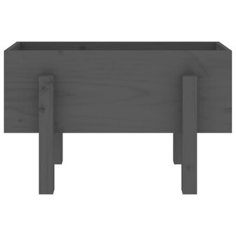 Plantenbak 62x30x38 cm massief grenenhout grijs 5