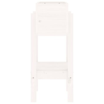 Plantenbak 62x30x69 cm massief grenenhout wit 5
