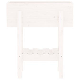 Plantenbak 62x30x69 cm massief grenenhout wit 6