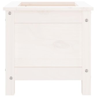 Plantenbak 40x40x39 cm massief grenenhout wit 5