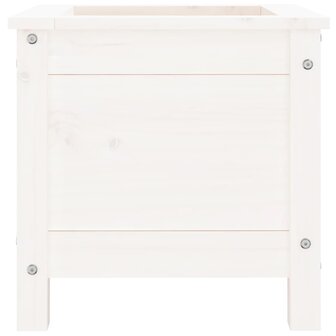 Plantenbak 40x40x39 cm massief grenenhout wit 6