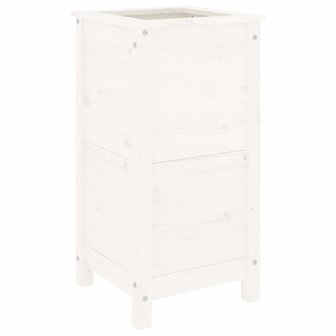 Plantenbak 40x40x78 cm massief grenenhout wit 2