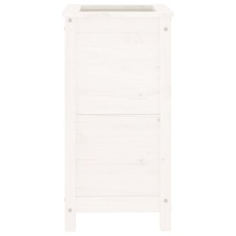 Plantenbak 40x40x78 cm massief grenenhout wit 4