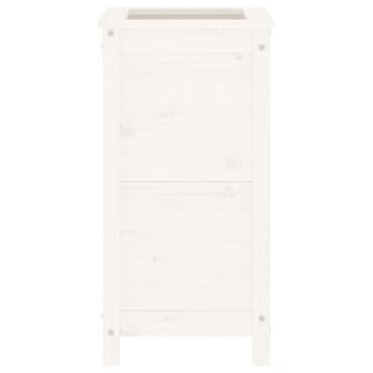 Plantenbak 40x40x78 cm massief grenenhout wit 5