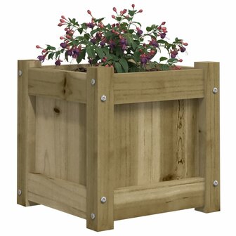 Plantenbak 31x31x31 cm ge&iuml;mpregneerd grenenhout 4