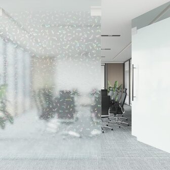 Raamfolie regenboogpatroon mat 45x1000 cm PVC 3