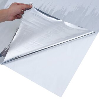 Zonnefolie statisch reflecterend 60x500 cm PVC zilverkleurig 5