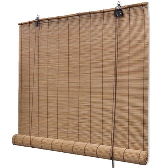 Rolgordijn 120x160 cm bamboe bruin 1
