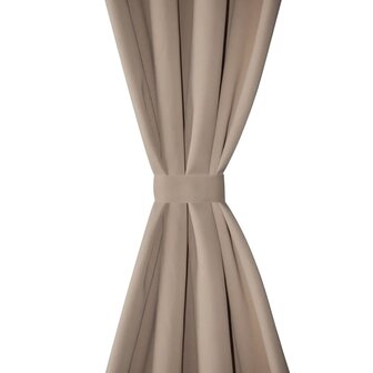 Gordijnen met metalen ringen verduisterend 135x175 cr&egrave;me 2 st 3