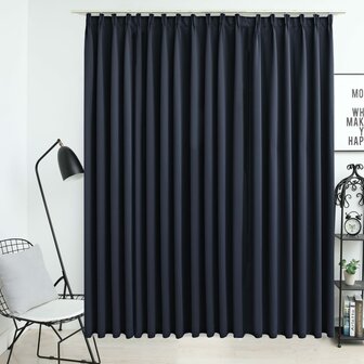 Gordijn verduisterend met haken 290x245 cm antraciet 1