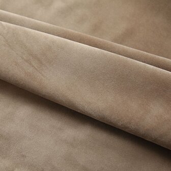 Gordijnen verduisterend 2 st met haken 140x225 cm fluweel beige 3
