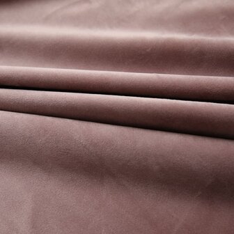 Gordijnen verduisterend 2 st met haken 140x175 cm fluweel roze 3