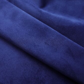 Gordijn verduisterend met ringen 2 st 140x175 cm fluweel blauw 4