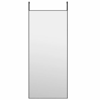 Deurspiegel 40x100 cm glas en aluminium zwart 2