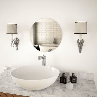 Wandspiegel rond 40 cm glas 1