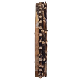 Wandspiegel rond 40 cm teakhout 3