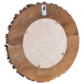Wandspiegel rond 40 cm teakhout 4