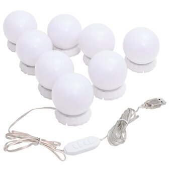 Spiegel met LED-verlichting ovaal 60x30 cm glas 8