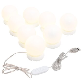 Spiegel met LED-verlichting ovaal 60x30 cm glas 9