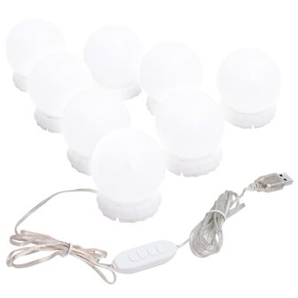 Spiegel met LED-verlichting boog 90x45 cm glas 10