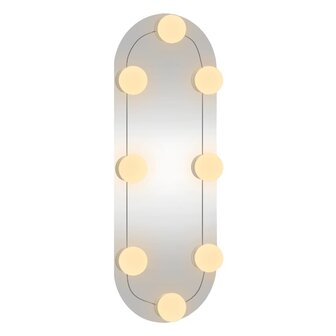 Wandspiegel met LED&amp;apos;s ovaal 15x40 cm glas 4