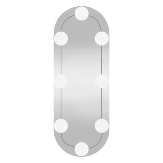 Wandspiegel met LED&amp;apos;s ovaal 15x40 cm glas 5