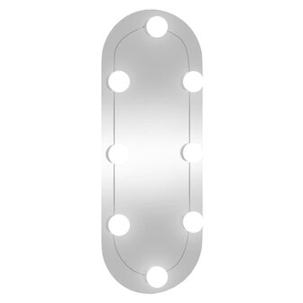Wandspiegel met LED&amp;apos;s ovaal 20x50 cm glas 2