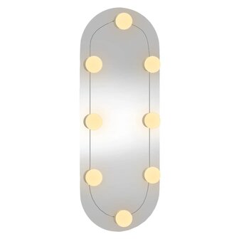 Wandspiegel met LED&amp;apos;s ovaal 20x50 cm glas 4