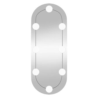 Wandspiegel met LED&amp;apos;s ovaal 20x50 cm glas 5