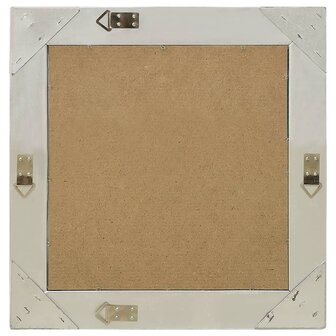 Wandspiegel barok stijl 50x50 cm zilverkleurig 3
