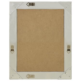 Wandspiegel barok stijl 50x60 cm zilverkleurig 3