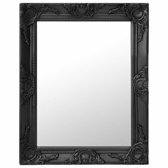 Wandspiegel barok stijl 50x60 cm zwart 1