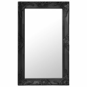Wandspiegel barok stijl 50x80 cm zwart 1