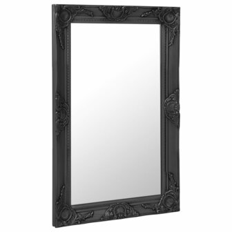 Wandspiegel barok stijl 50x80 cm zwart 2