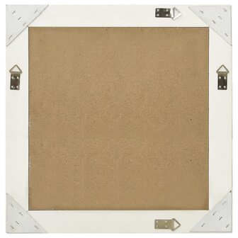 Wandspiegel barok stijl 60x60 cm wit 3