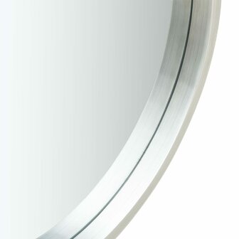 Wandspiegel met band 50 cm zilverkleurig 3