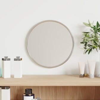 Wandspiegel rond &Oslash;20 cm zilverkleurig 1