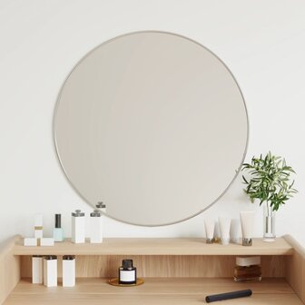 Wandspiegel rond &Oslash;60 cm zilverkleurig 1