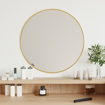 Wandspiegel rond &Oslash;50 cm goudkleurig 1