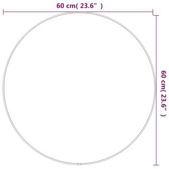 Wandspiegel rond &Oslash;60 cm goudkleurig 6